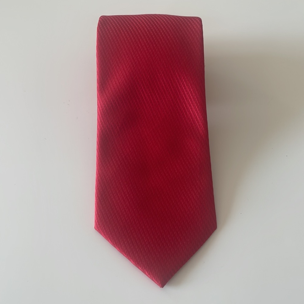 Red Textured Men’s Tie - Countess Mara